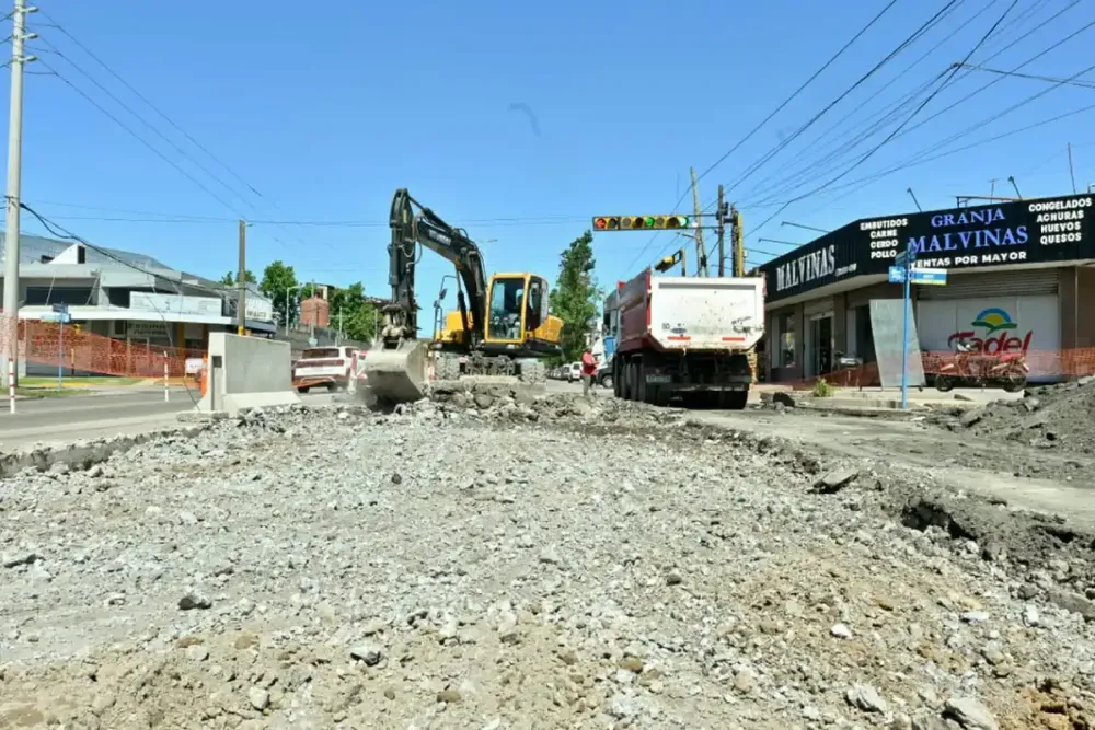 Leonardo Nardini inició una gran obra de repavimentación