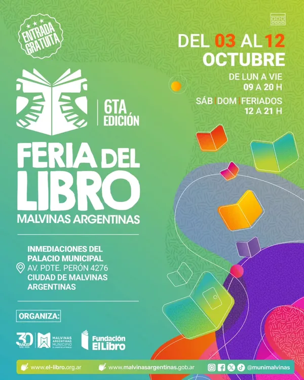 Fecha confirmada para la Feria del libro en Malvinas Argentinas