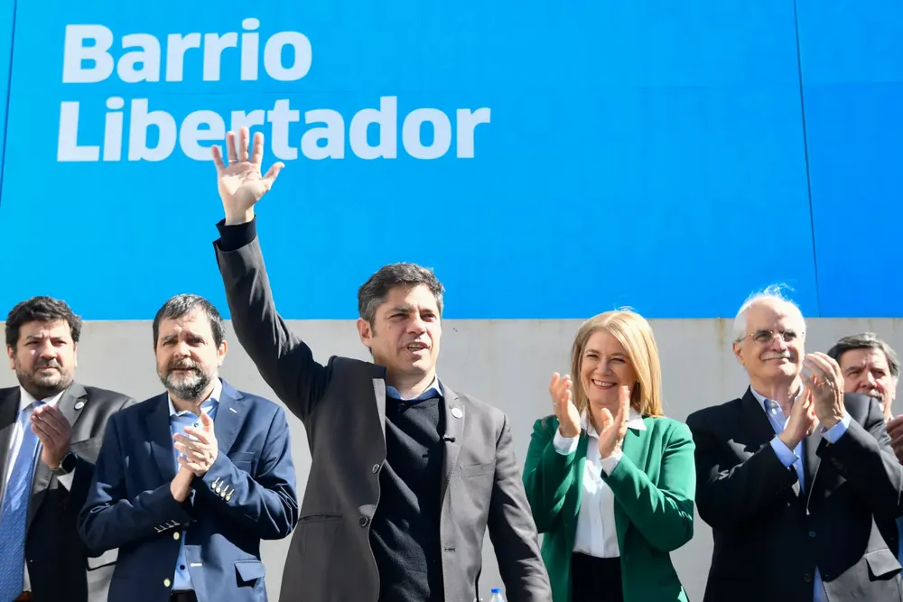 Con un ojo en octubre, Kicillof, Katopodis y Taiana inauguraron una nueva escuela en San Martin