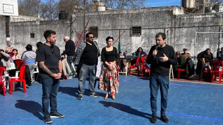 Moreira y Eslaiman participaron de una peña folclórica en San Martín y cuestionaron las políticas del gobierno nacional